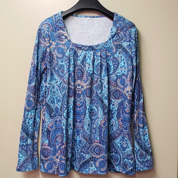 Womens Tunic Top With Long Sleeves - Picture 1 of 2